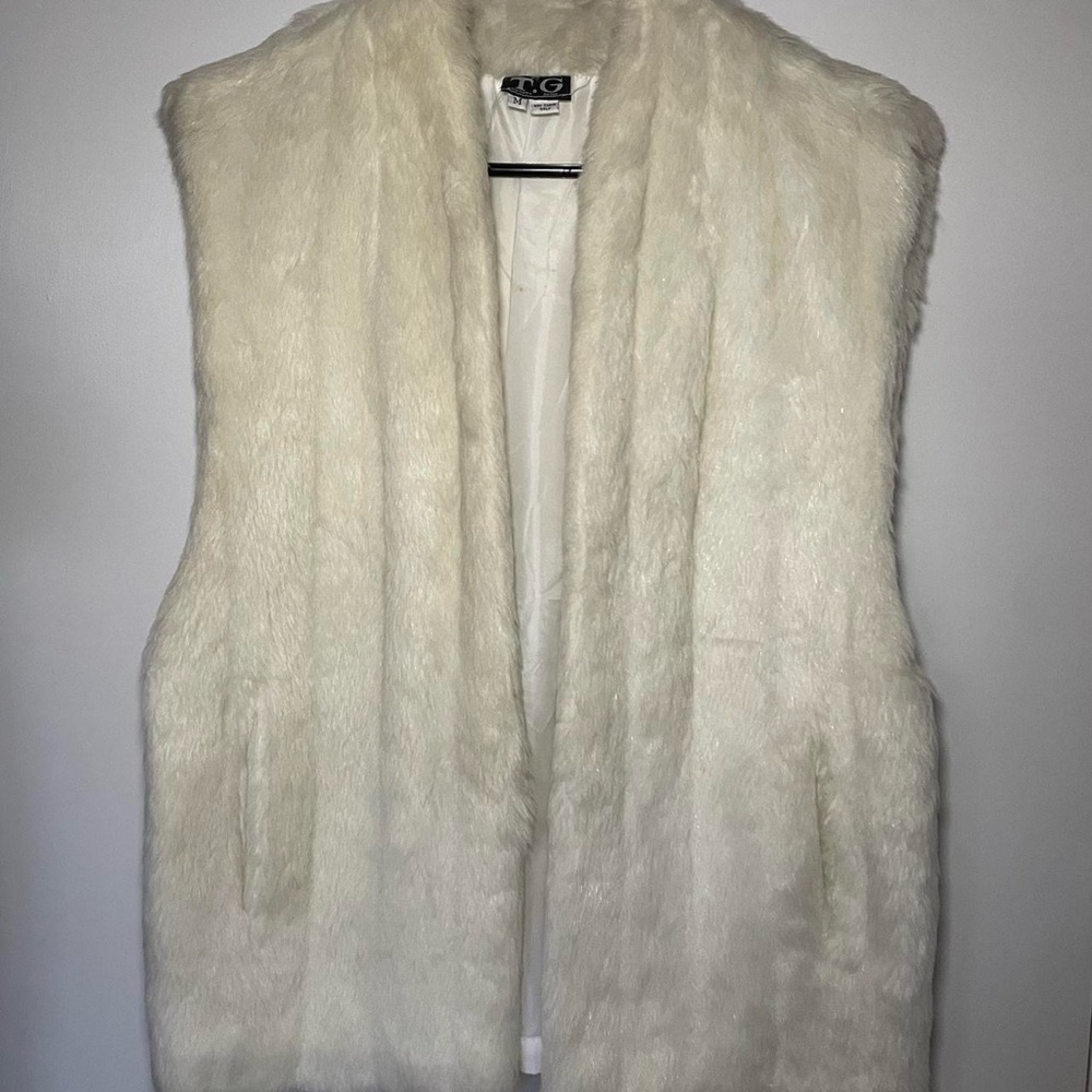 Ivory Faux Fur Vest